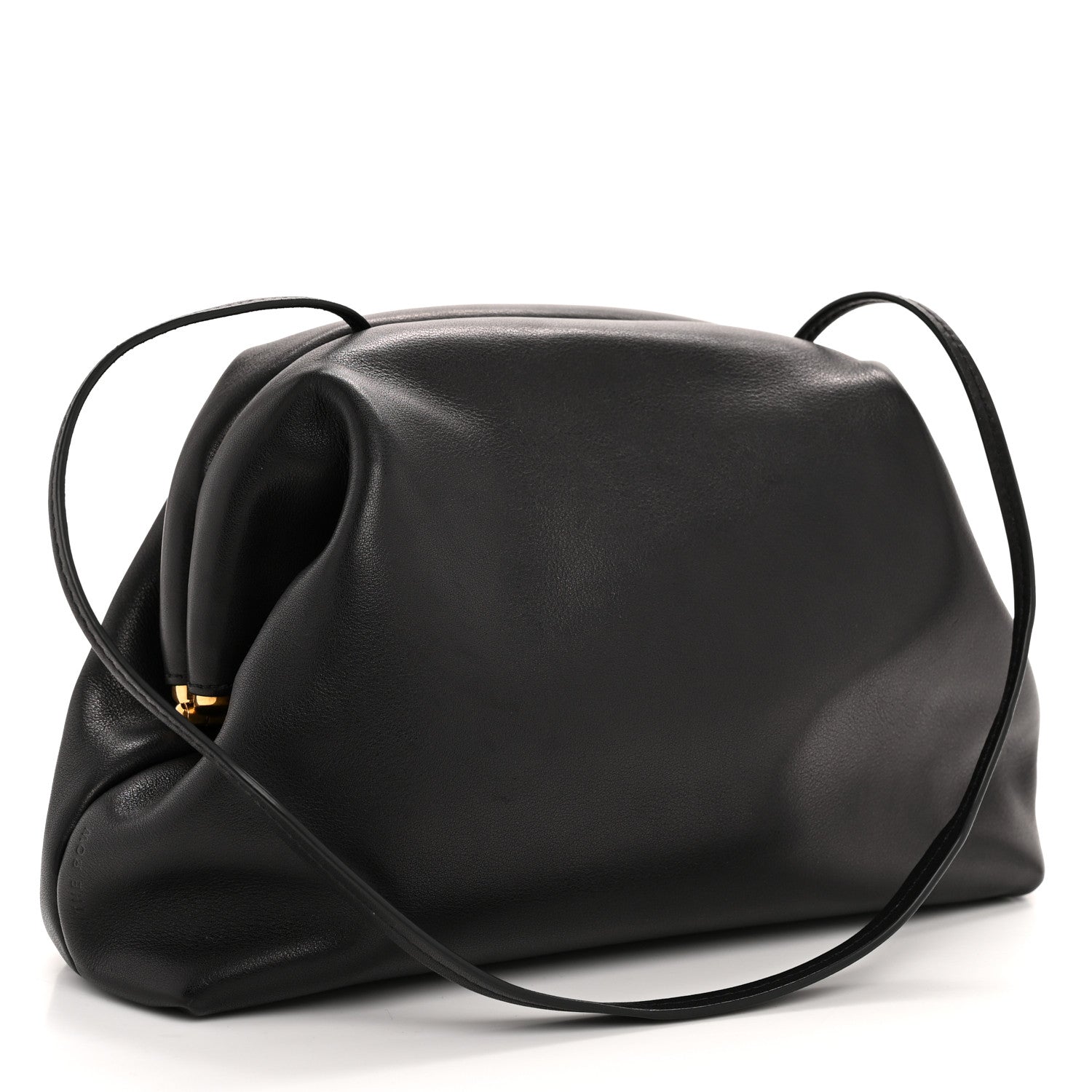 The Row Polished Saddle Calfskin Mira Clutch Black 3 of 10