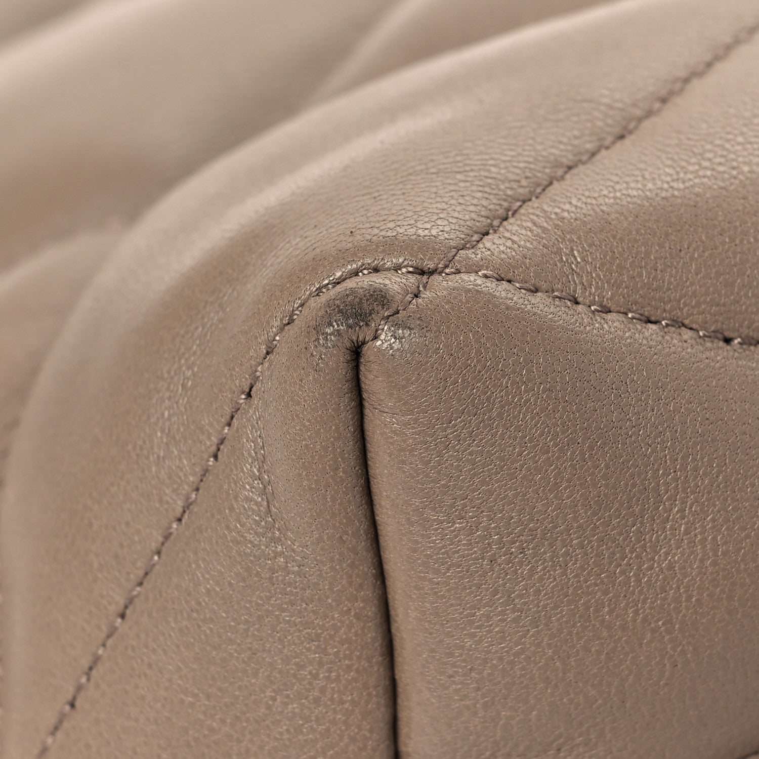 Saint Laurent Lambskin Monogram Medium Sade Puffer Taupe 7 of 9