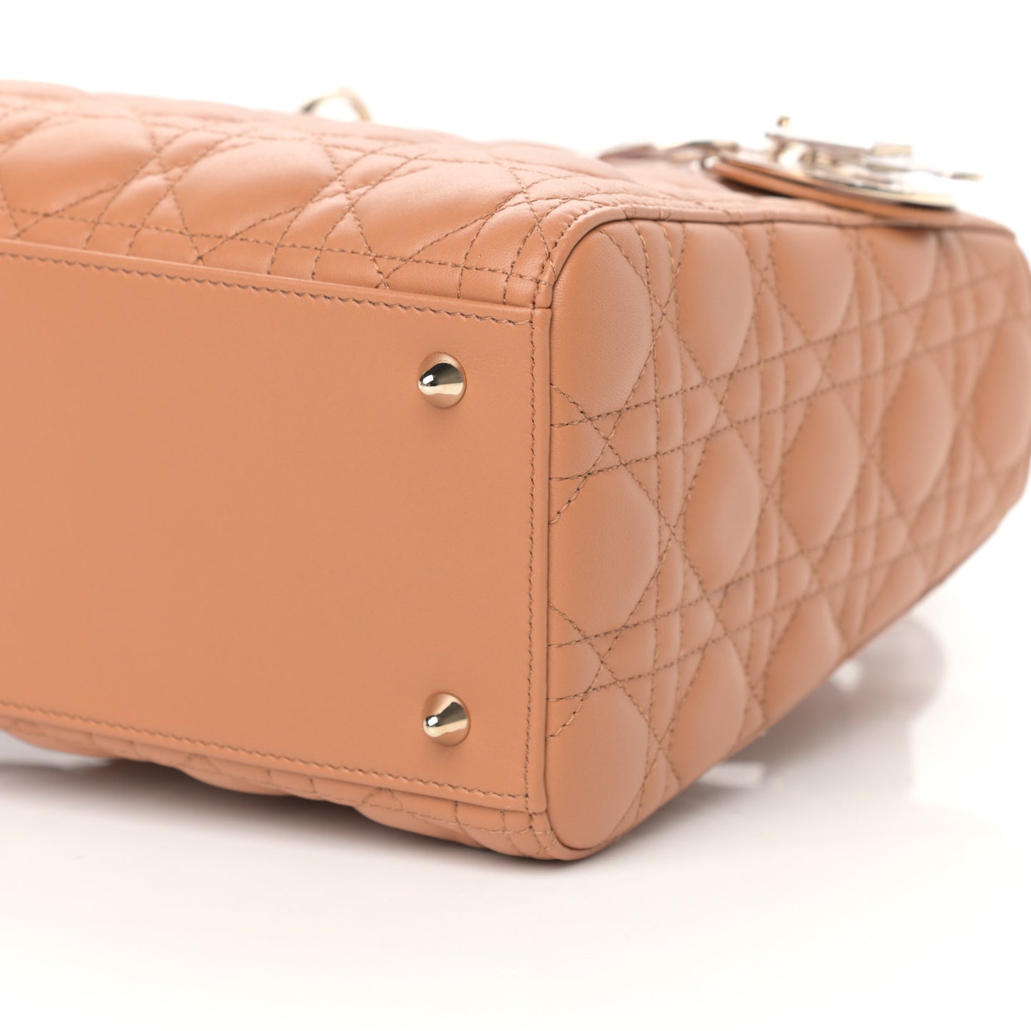 Lambskin Cannage Medium Lady Dior Amber