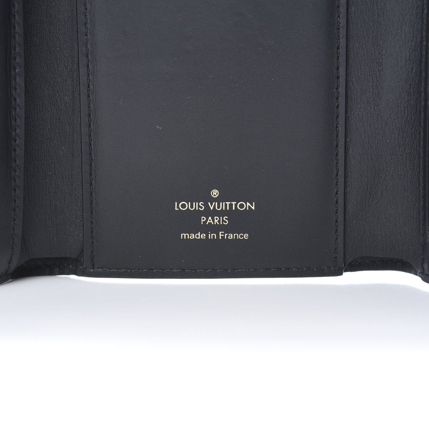 Monogram Flower Lock Compact Wallet Black