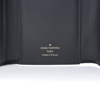 Louis Vuitton Monogram Flower Lock Compact Wallet Black 6 of 13