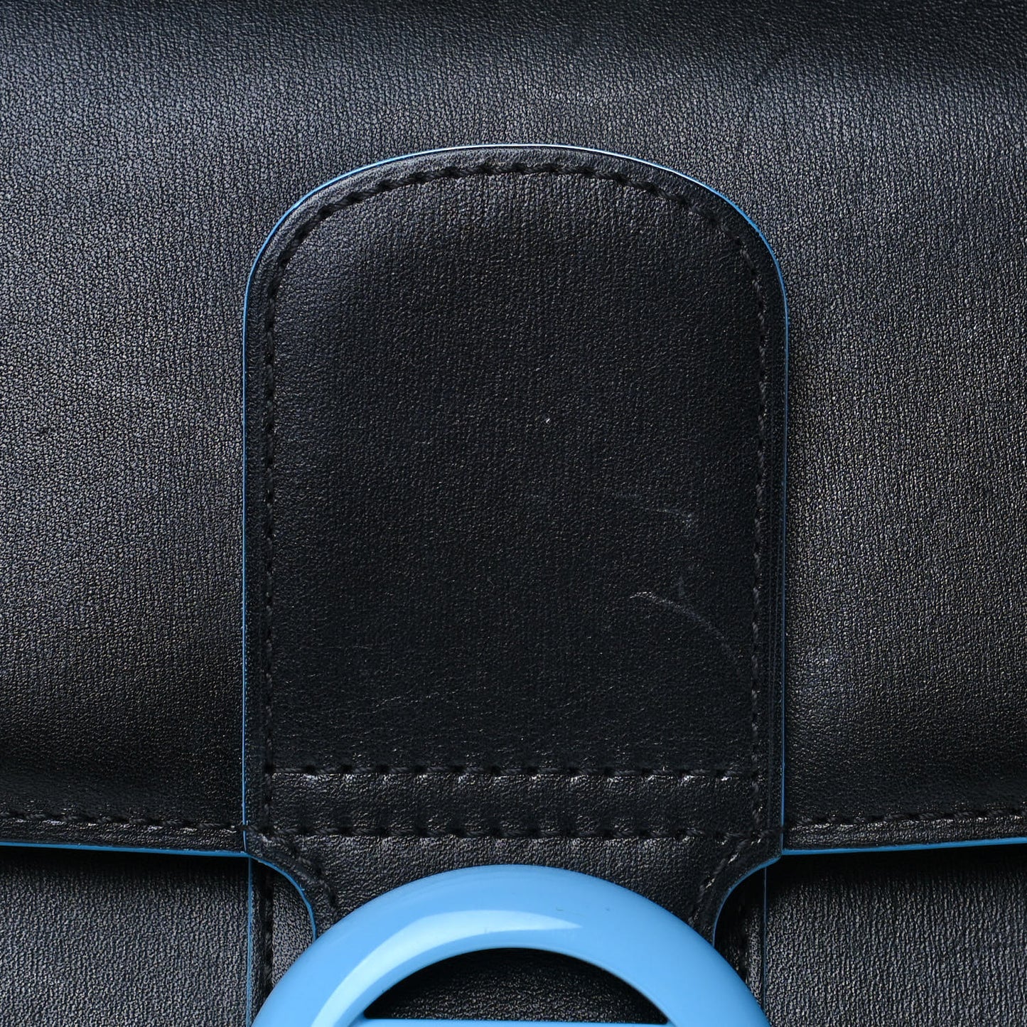 Box Calfskin MM Brillant Clouds Satchel Black Ciel