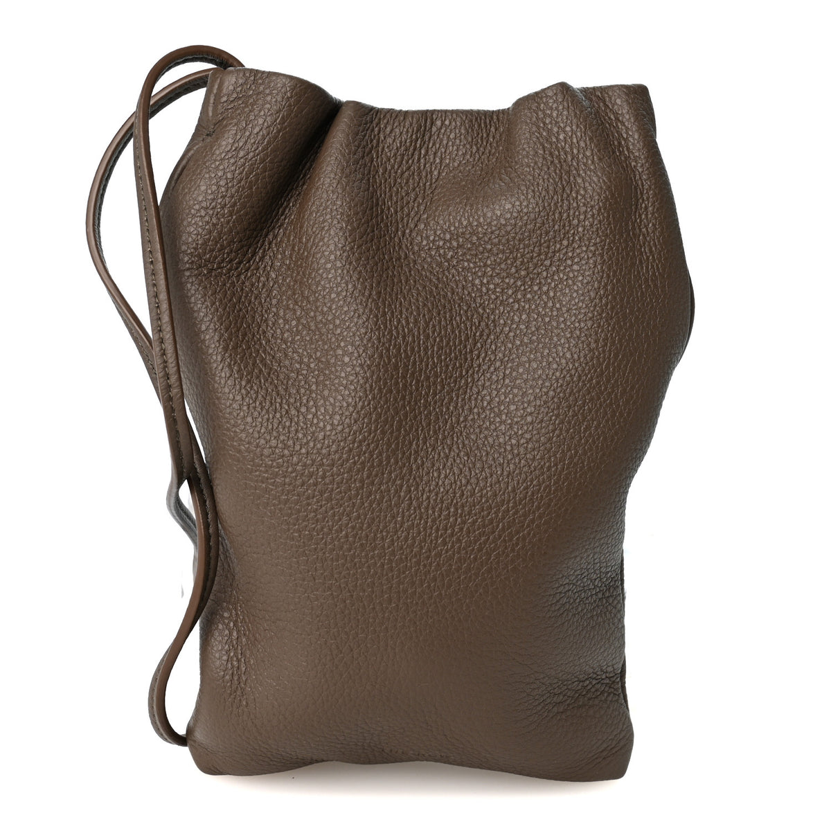 Grained Calfskin Bourse Phone Crossbody Bag  Elephant