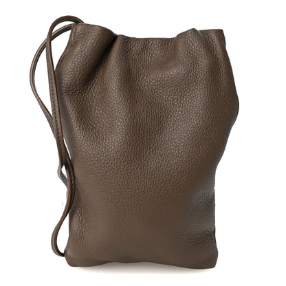 The Row Grained Calfskin Bourse Phone Crossbody Bag  Elephant 1 of 10