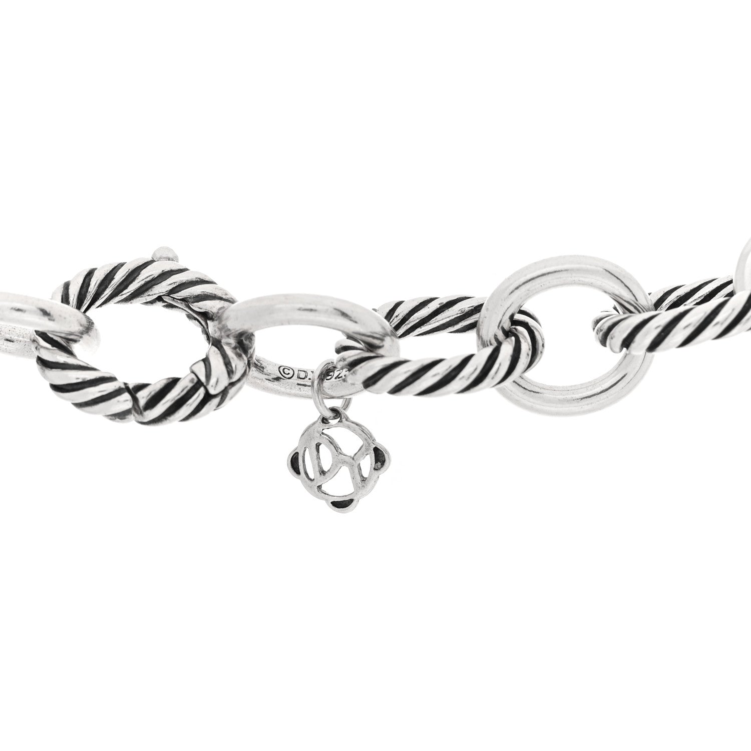 David Yurman Sterling Silver 12mm Oval Link Necklace 4 of 4