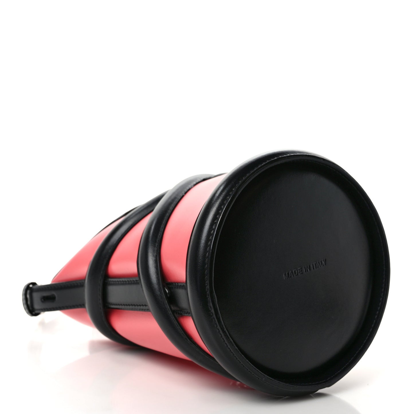Calfskin The Curve Shoulder Bag Pink Black
