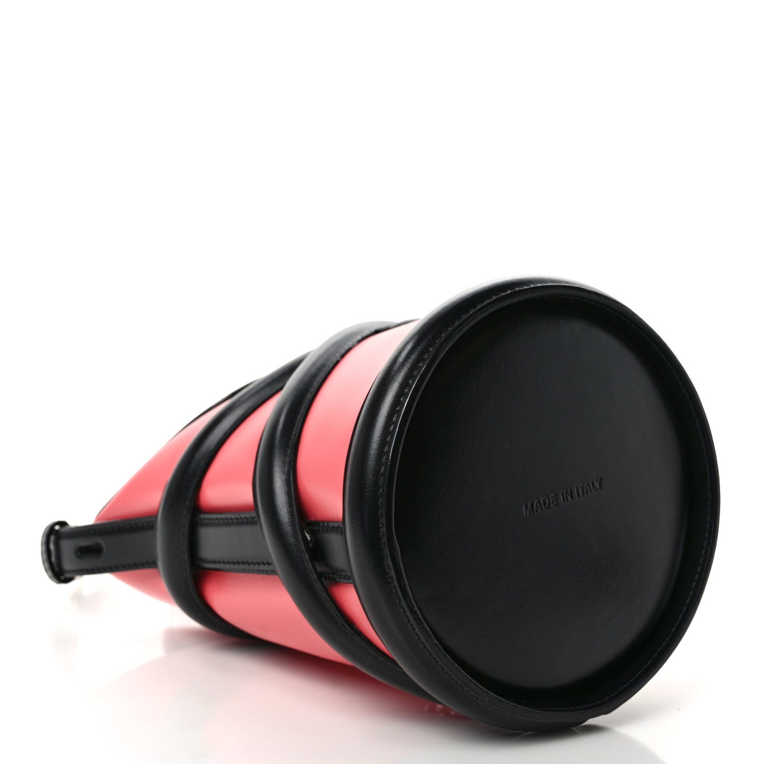 Alexander McQueen Calfskin The Curve Shoulder Bag Pink Black 4 of 9