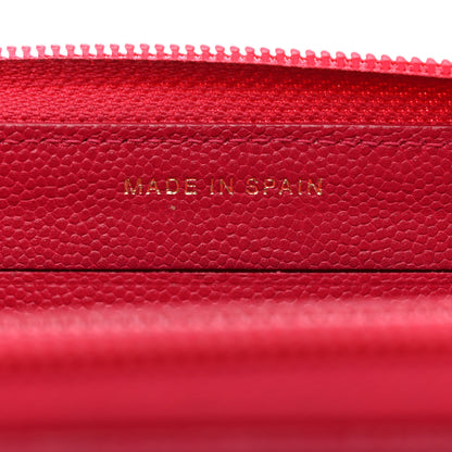 Chanel Caviar Quilted Small Boy Zip Around Wallet Fuchsia 7 of 10