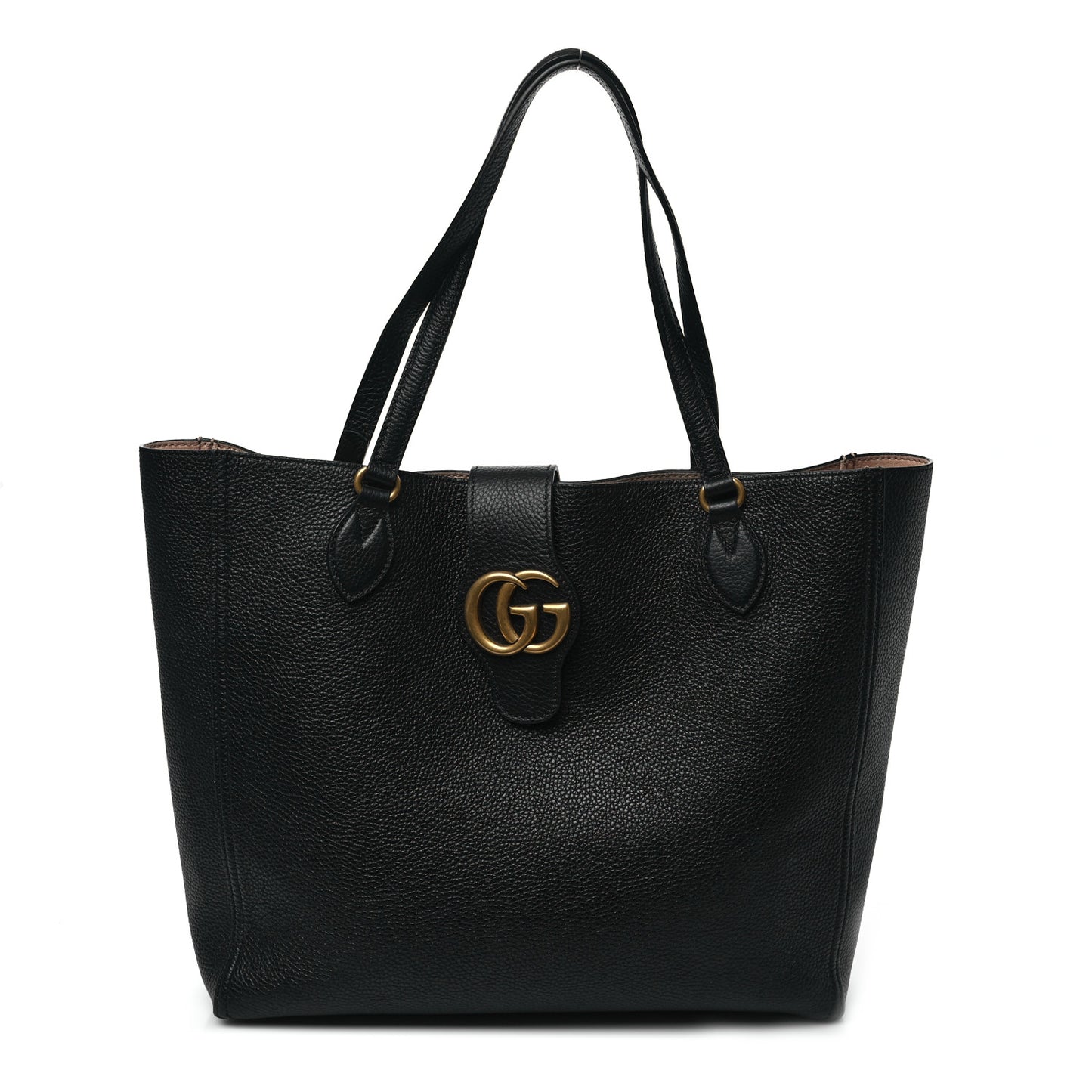 Grained Calfskin Small Dahlia Tote Black