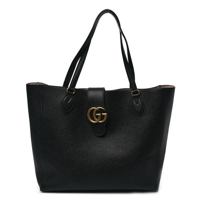 Gucci Grained Calfskin Small Dahlia Tote Black 1 of 10