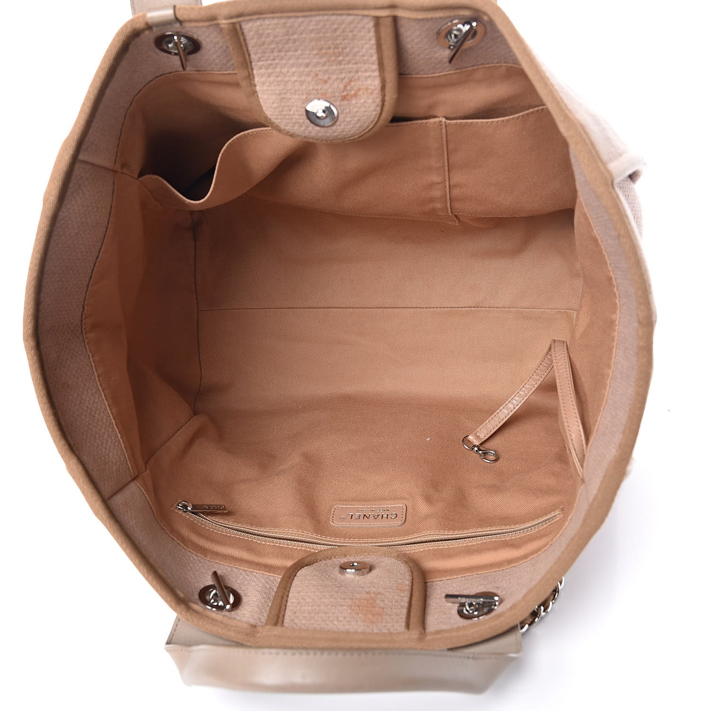 Canvas Large Deauville Tote Beige