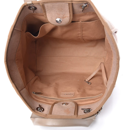 Chanel Canvas Large Deauville Tote Beige 5 of 9