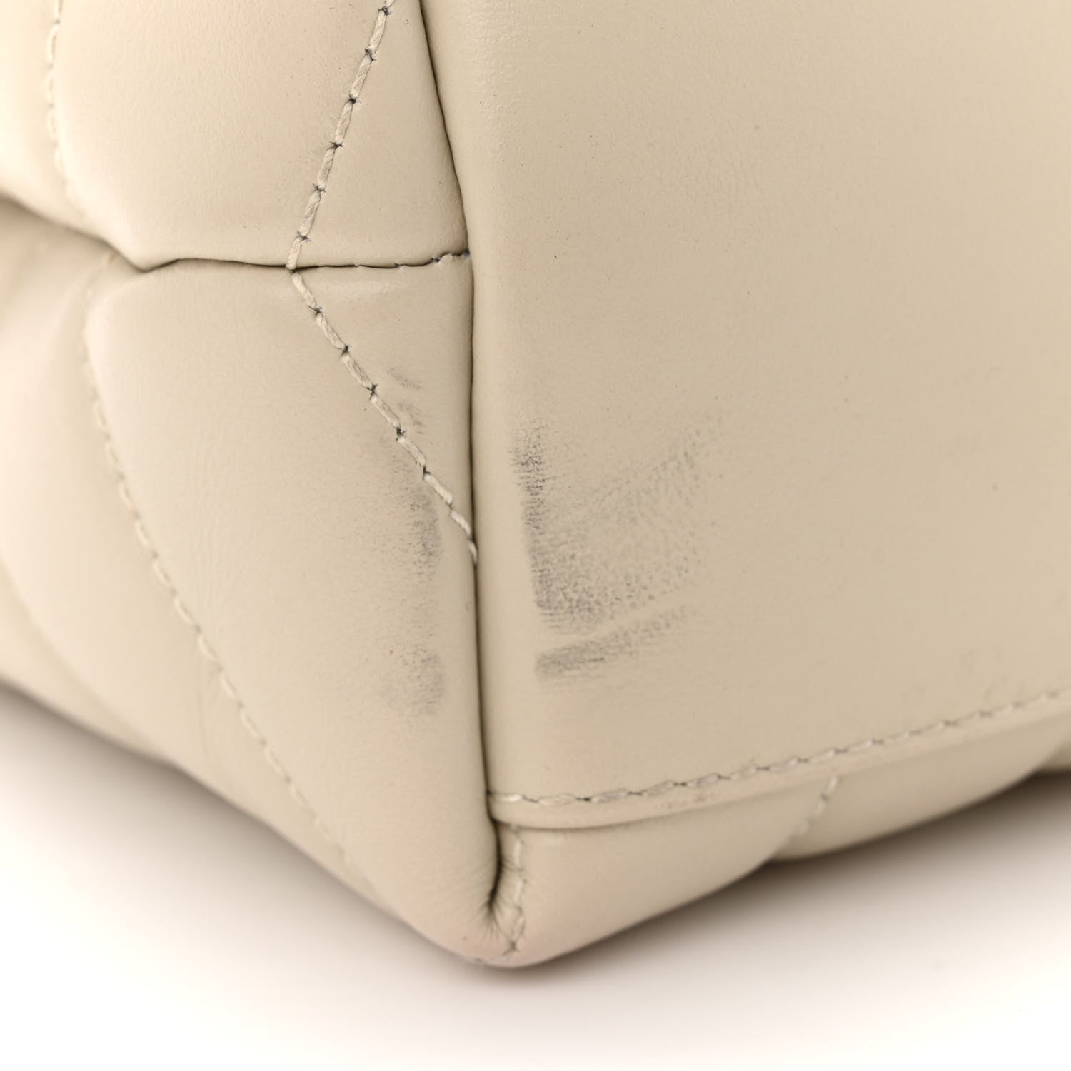 Saint Laurent Calfskin Y Quilted Monogram Small Loulou Chain Satchel Crema Soft 17 of 18
