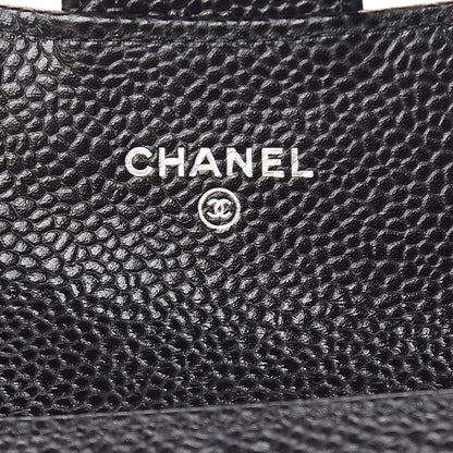 Chanel Caviar Quilted Flap Card Holder Wallet Black 6 of 9