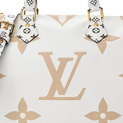 Louis Vuitton Monogram Giant Speedy Bandouliere 30 Kaki Beige 7 of 11