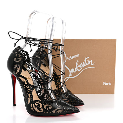 Christian Louboutin Calfskin PVC Impera 120 Pumps 40 Black Transparent 13 of 13