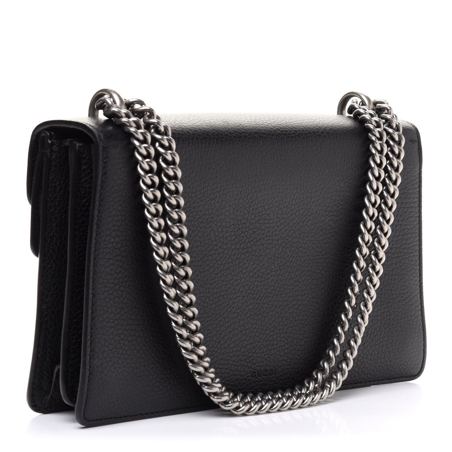 Gucci Pebbled Calfskin Small Dionysus Shoulder Bag Black 3 of 13
