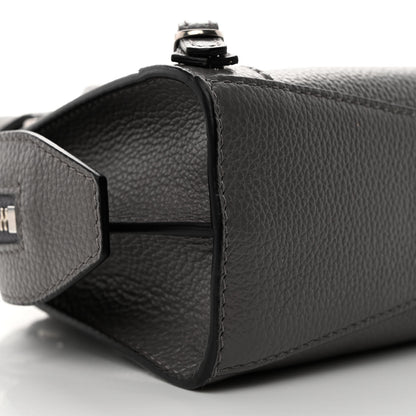 Balenciaga Grained Calfskin Neo Classic Silver Hardware Nano City Crossbody Dark Grey 8 of 9
