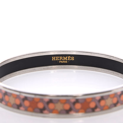 Hermes Enamel Printed Narrow Rose de Compas Bracelet 70 4 of 5