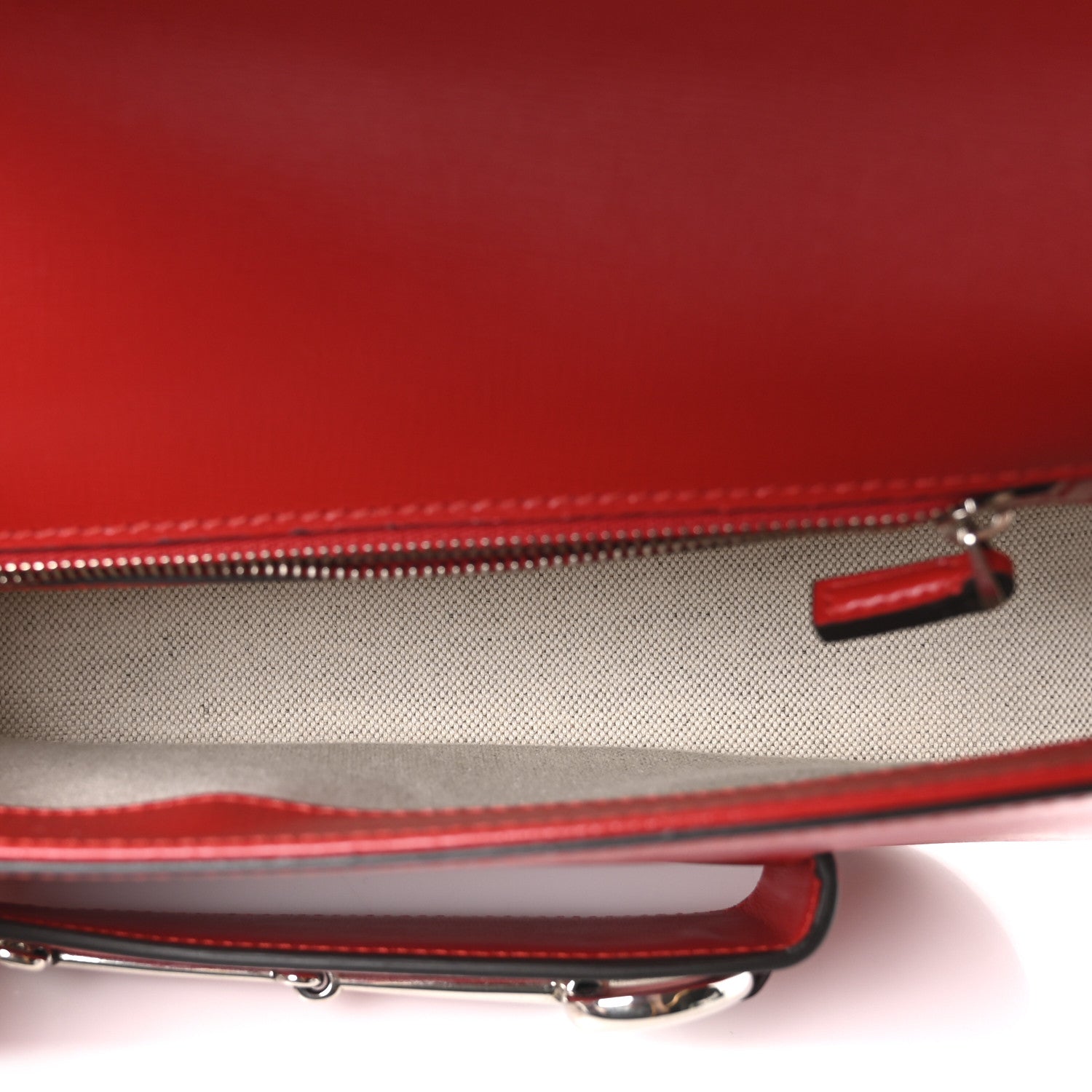 Gucci Demetra Small Horsebit 1955 Asymmetric Shoulder Bag New Cherry Red 5 of 10
