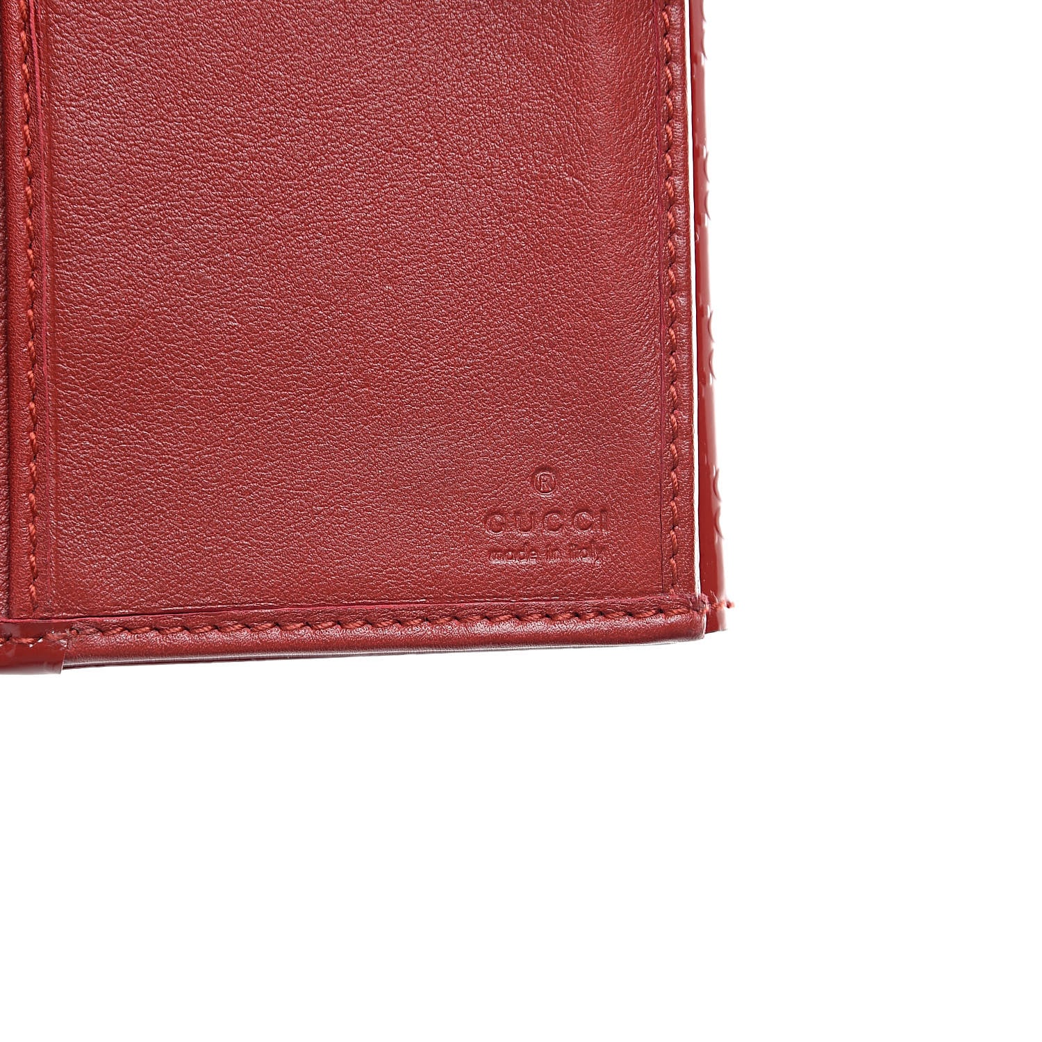 Gucci Patent Microguccissima Heart Continental Wallet Red 6 of 10