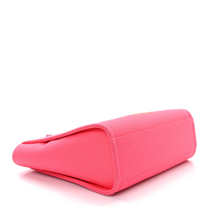 Chanel Canvas Mini Deauville Tote Pink Orange 4 of 12