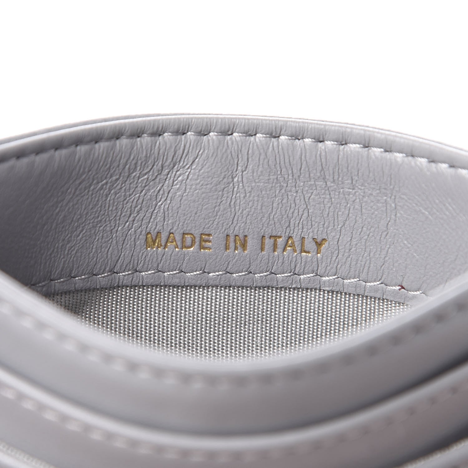 Chanel Lambskin Quilted Boy Card Holder Grey 7 of 9