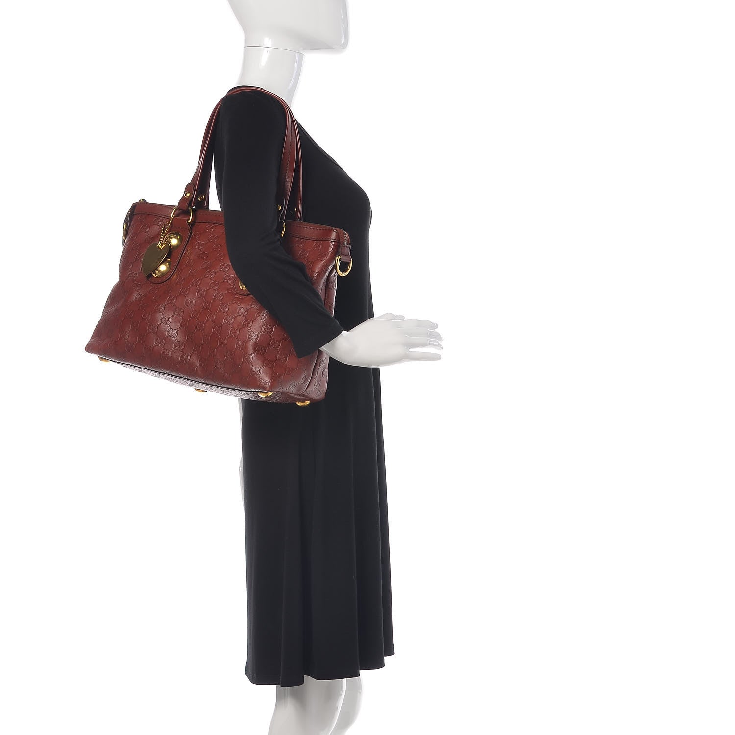 Gucci Guccissima Small Babouska Tote Burgundy 2 of 9