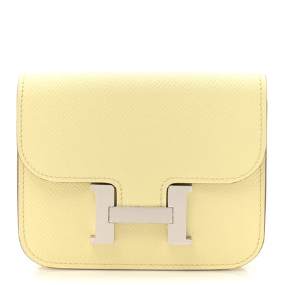 Hermes Epsom Constance Slim Wallet Jaune Milton 1 of 9