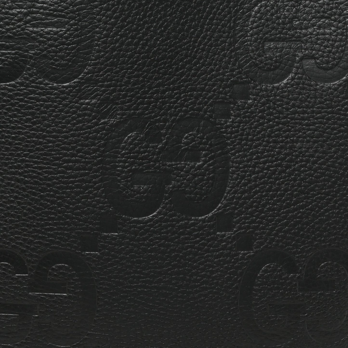 Monogram Jumbo GG Calfskin Web Large Shopping Tote Black