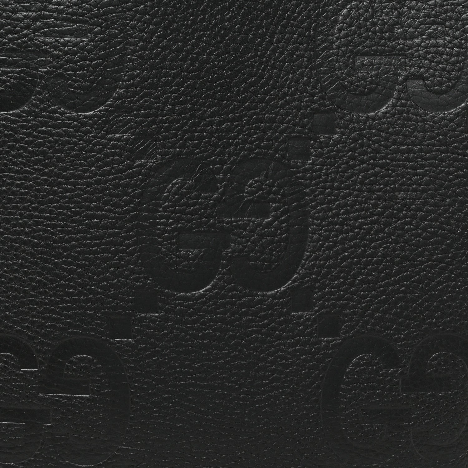 Gucci Monogram Jumbo GG Calfskin Web Large Shopping Tote Black 10 of 12