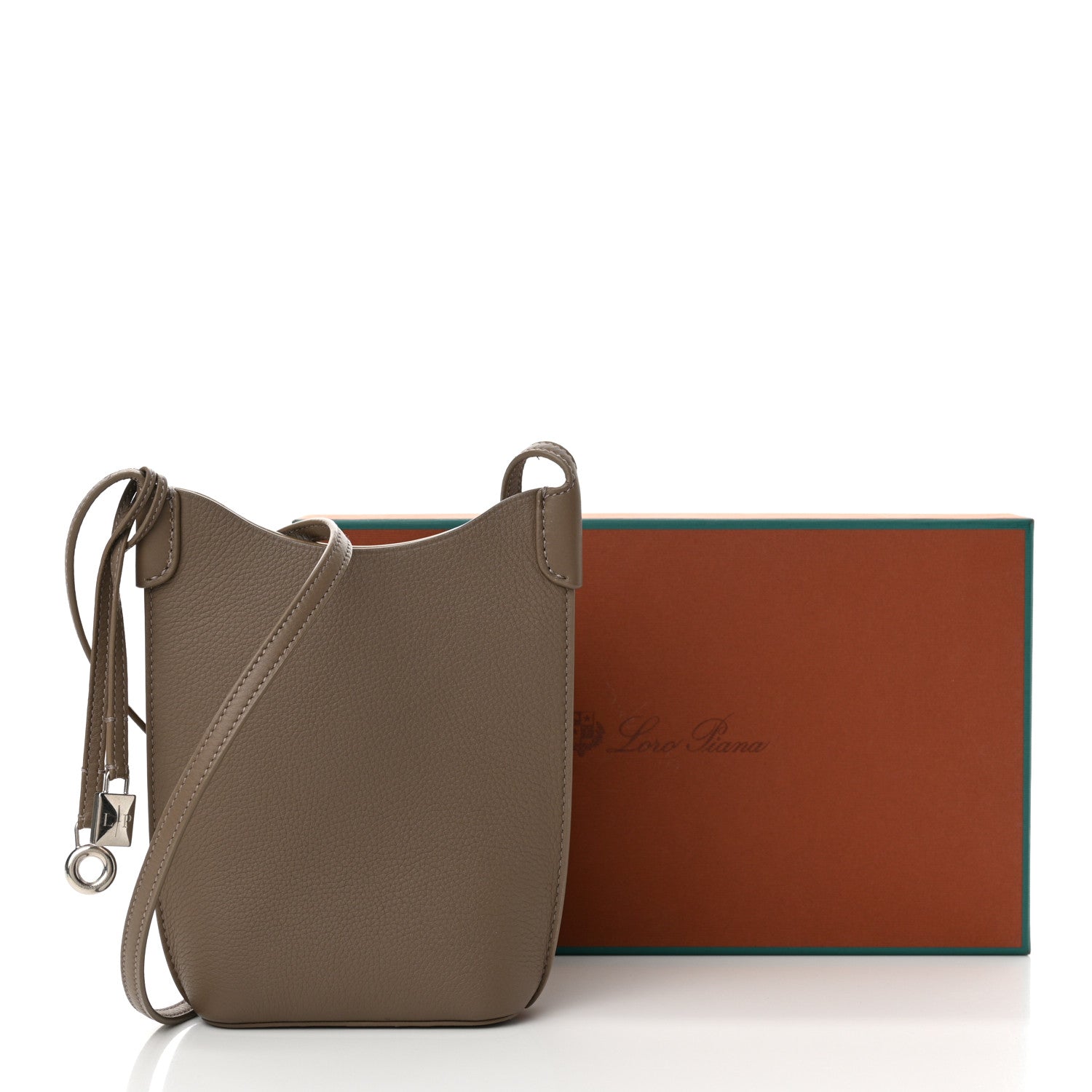 Loro Piana Grained Calfskin Bale Phone Case Warm Mastic 13 of 13