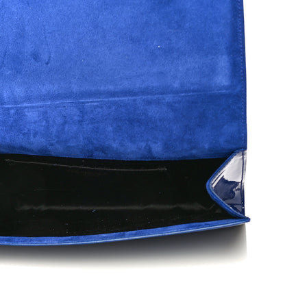 Saint Laurent Patent Calfskin Monogram Large Belle De Jour Clutch Royal Blue 5 of 15