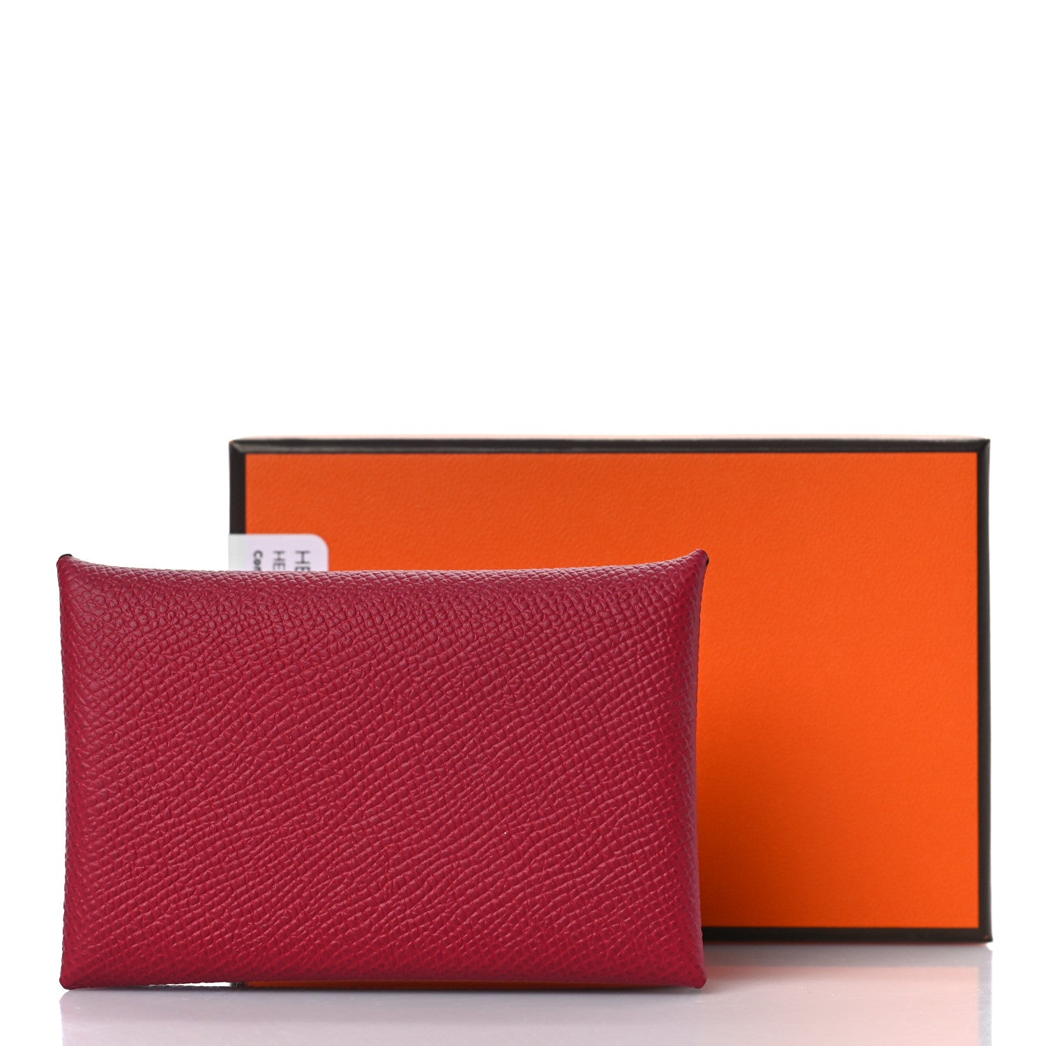 Hermes Epsom Calvi Card Case Rubis 10 of 10