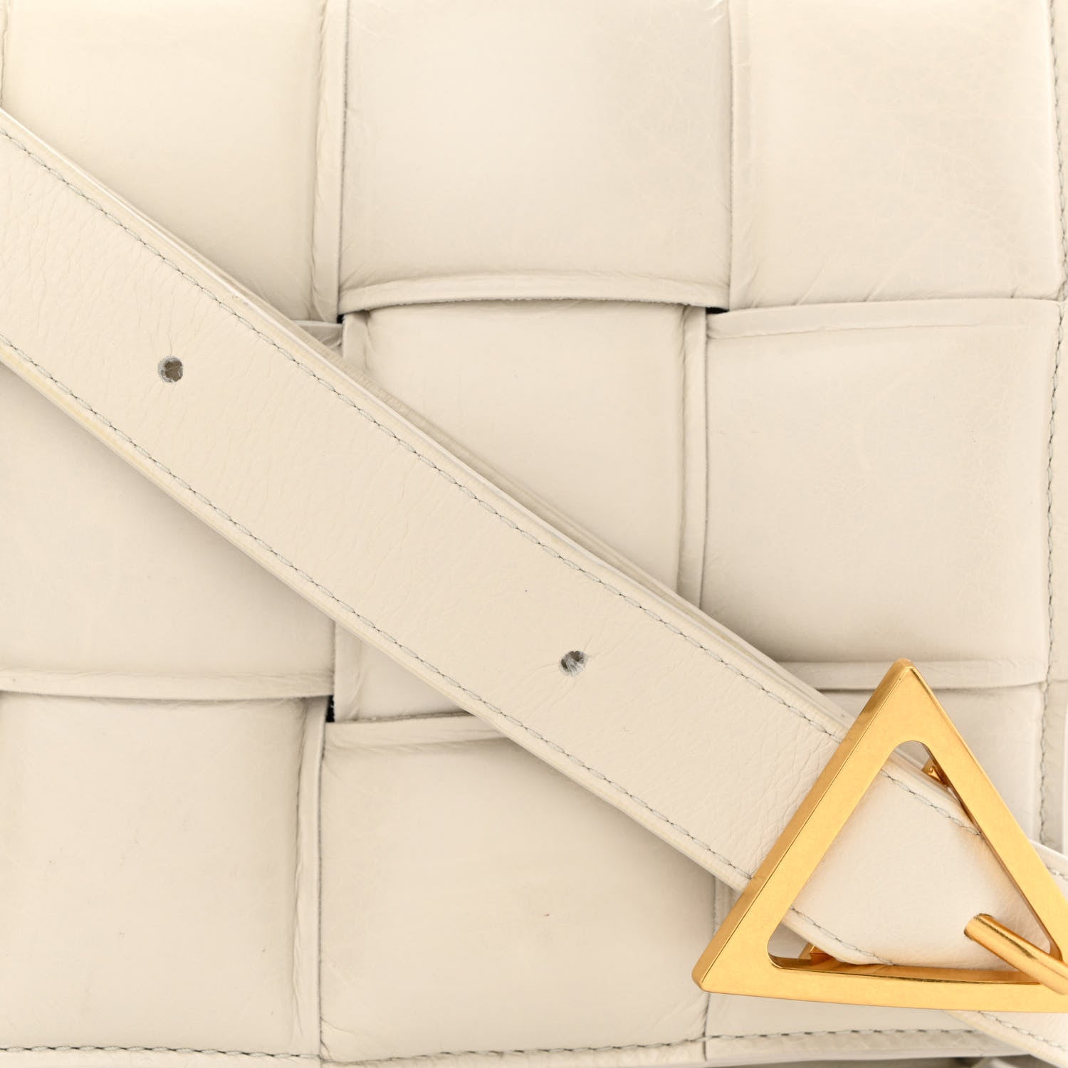 Bottega Veneta Paper Calfskin Maxi Intreccio Padded Cassette Crossbody Bag White 9 of 13
