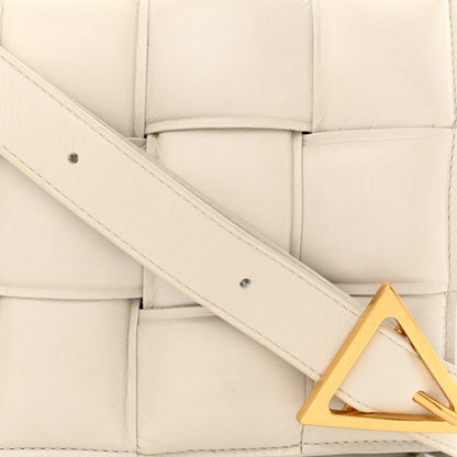 Bottega Veneta Paper Calfskin Maxi Intreccio Padded Cassette Crossbody Bag White 9 of 13