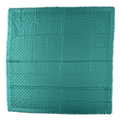 Louis Vuitton Wool Silk Monogram Shawl Green 1 of 3