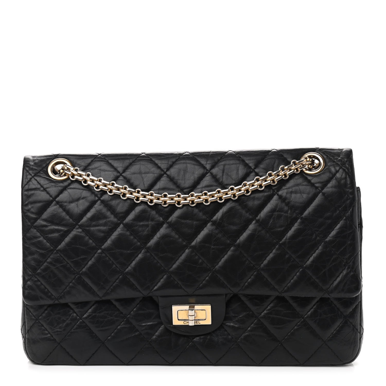 Chanel Aged Calfskin Quilted 2.55 Reissue 226 Flap Black 1 of 14