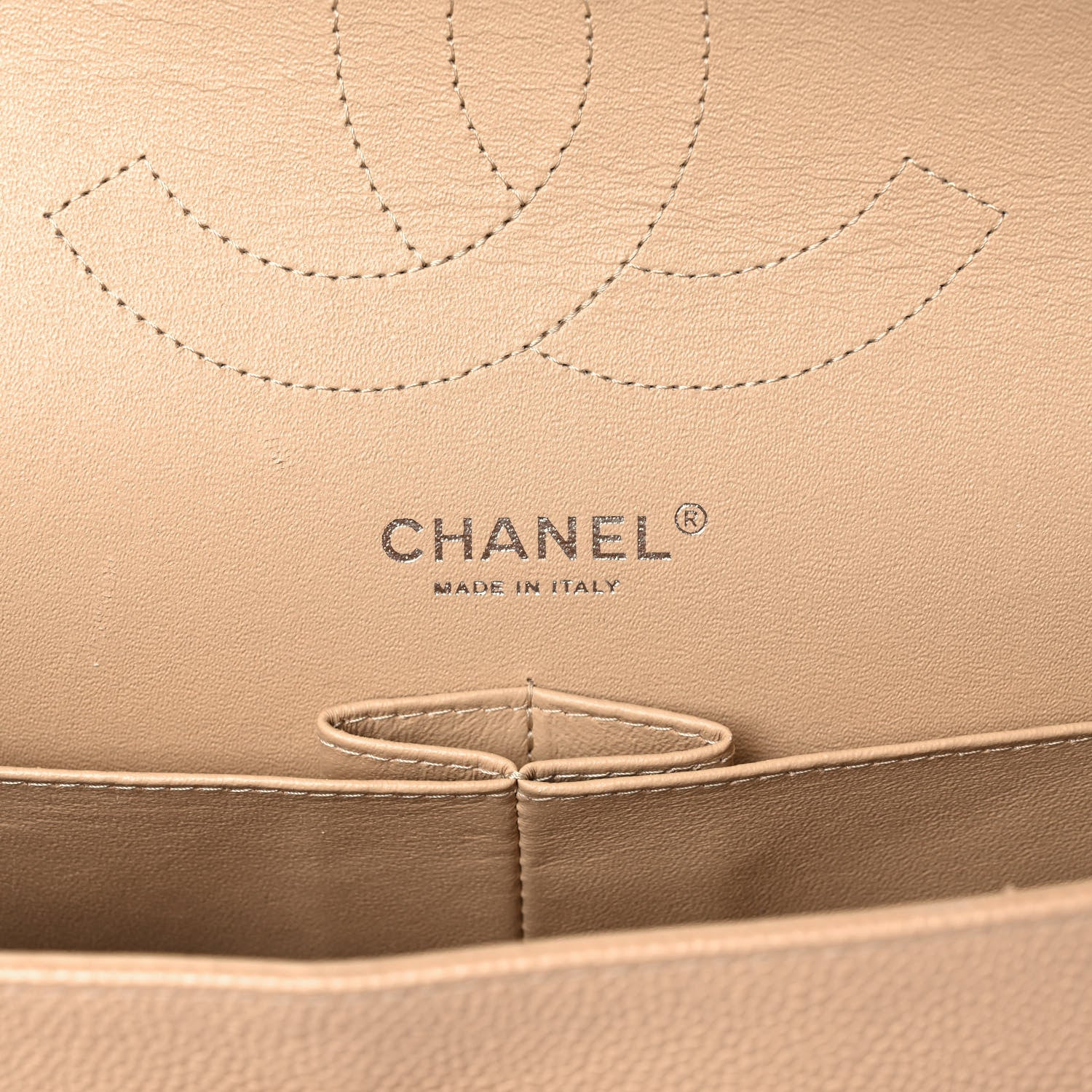 Chanel Caviar Quilted Jumbo Double Flap Beige 6 of 14