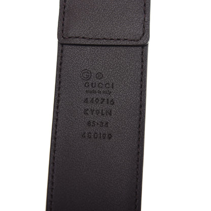 Gucci Monogram Dollar Calfskin 40mm Belt 85 34 Beige Ebony Testa di Moro 3 of 5