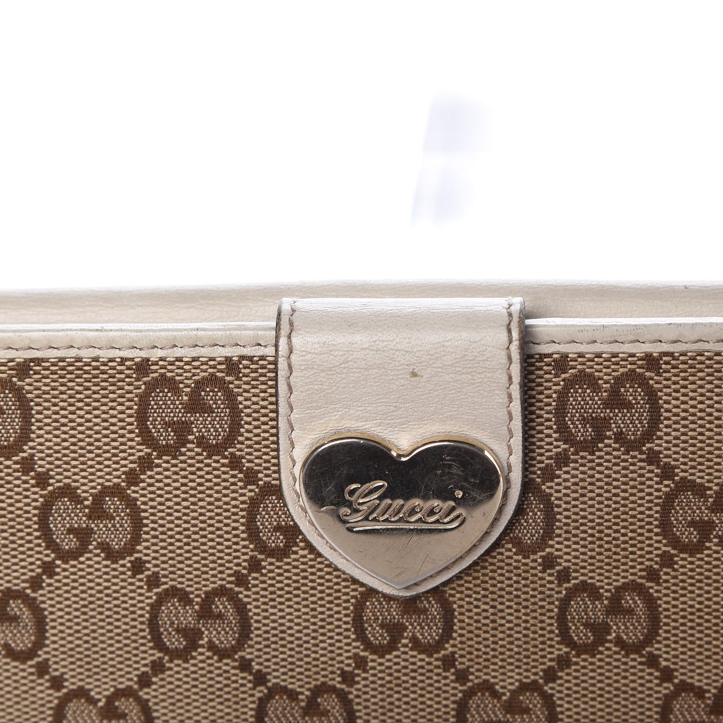 Monogram Heart Continental Wallet Off White