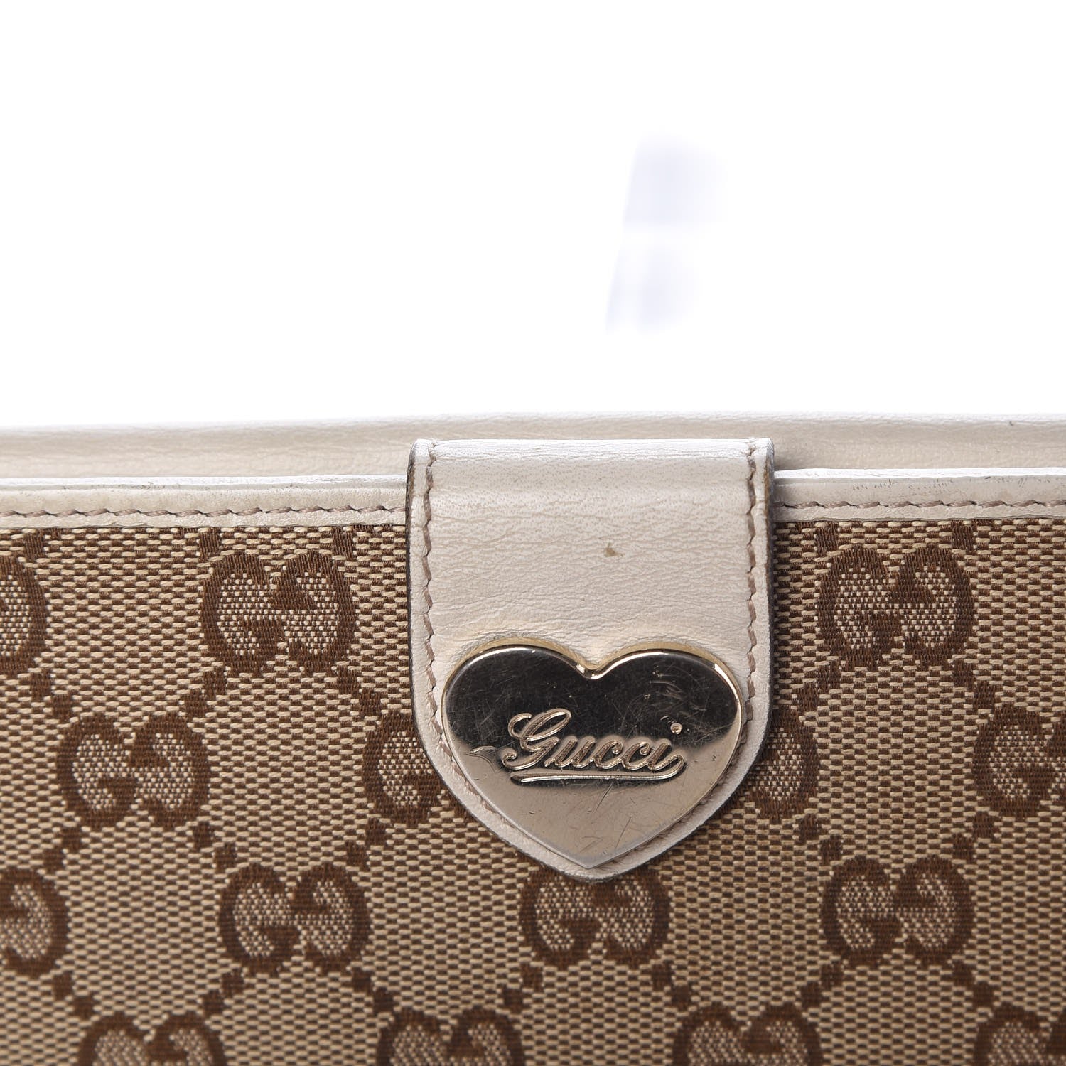 Gucci Monogram Heart Continental Wallet Off White 8 of 18