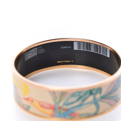 Hermes Enamel Printed Tree of Song Wide Bracelet 70 Graffitis Craft 4 of 6