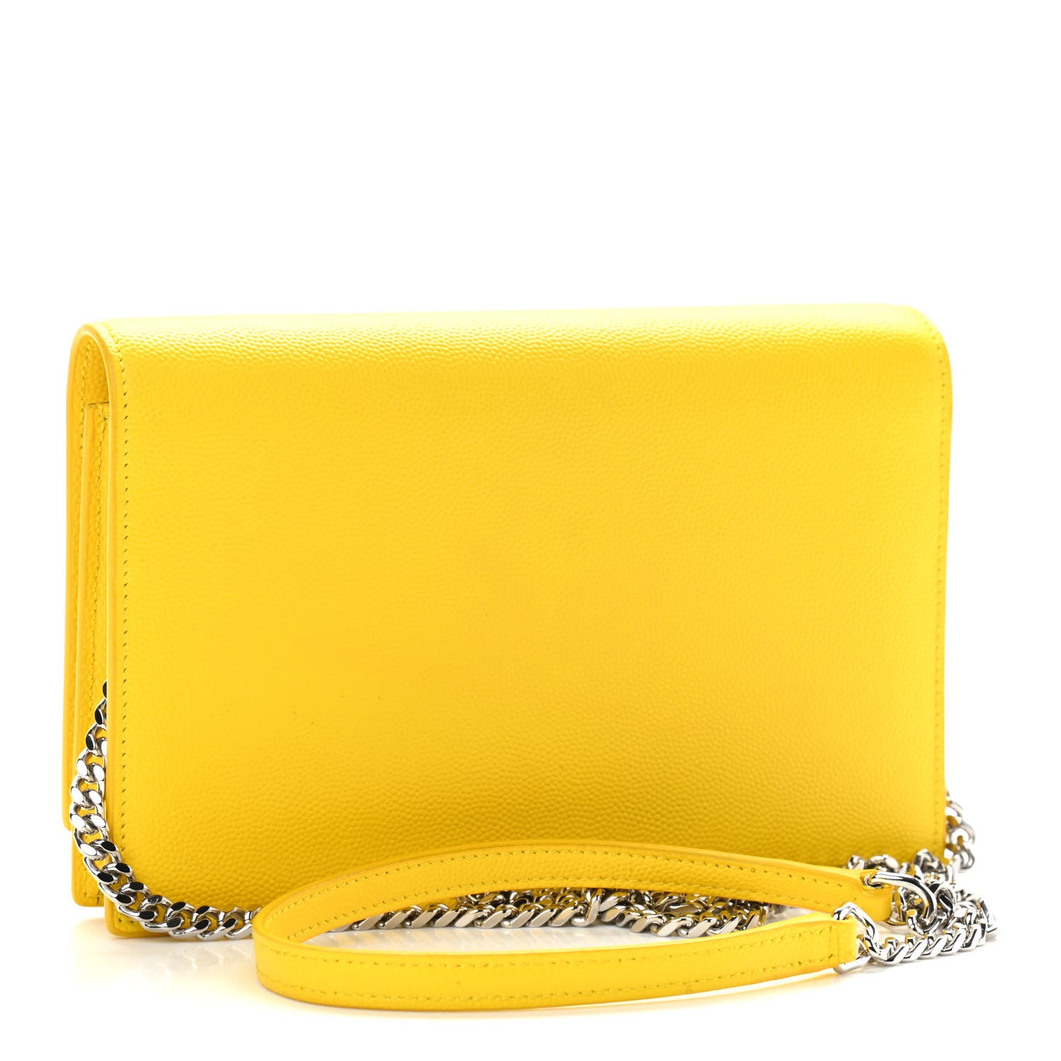Saint Laurent Grain De Poudre Classic Monogram Kate Tassel Chain Wallet Mimosa 3 of 10
