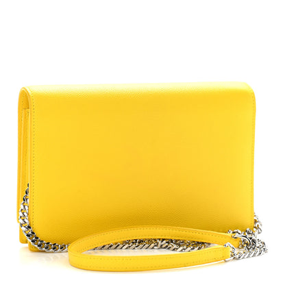 Saint Laurent Grain De Poudre Classic Monogram Kate Tassel Chain Wallet Mimosa 3 of 10