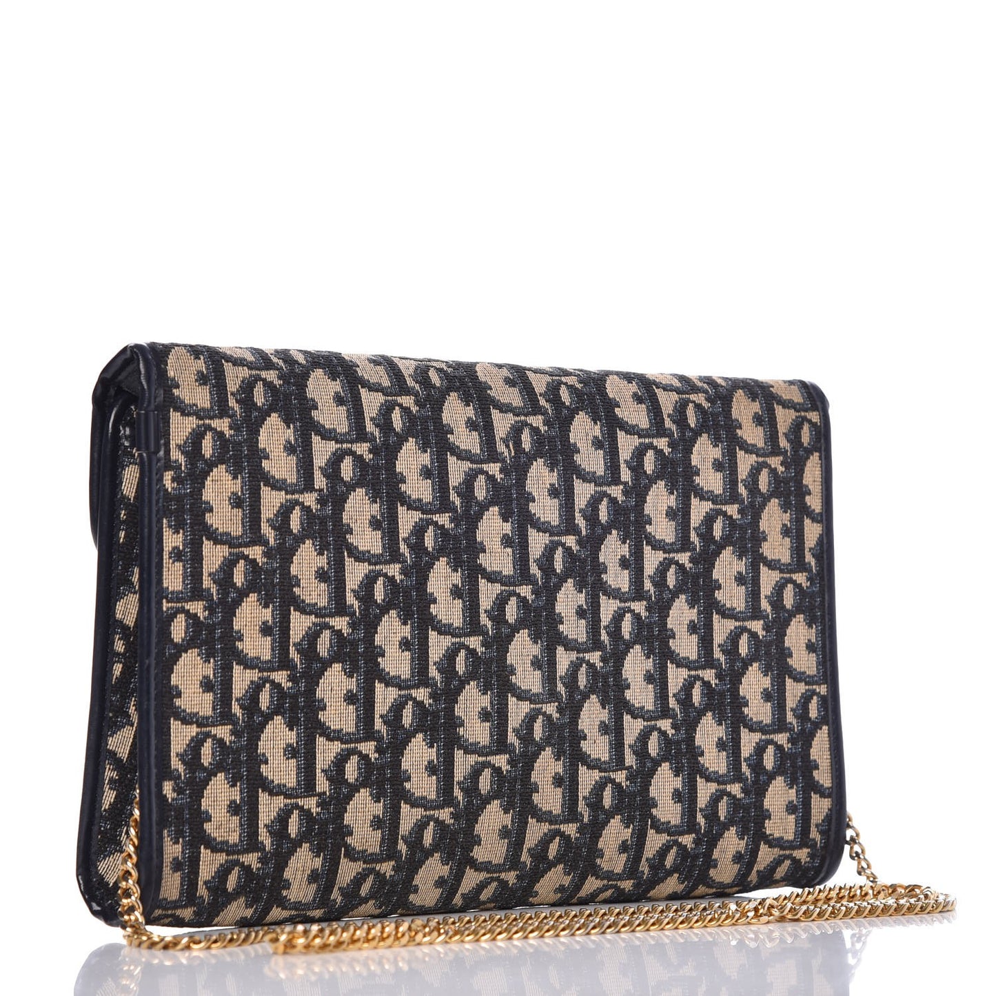 Monogram Chain Flap Navy Blue