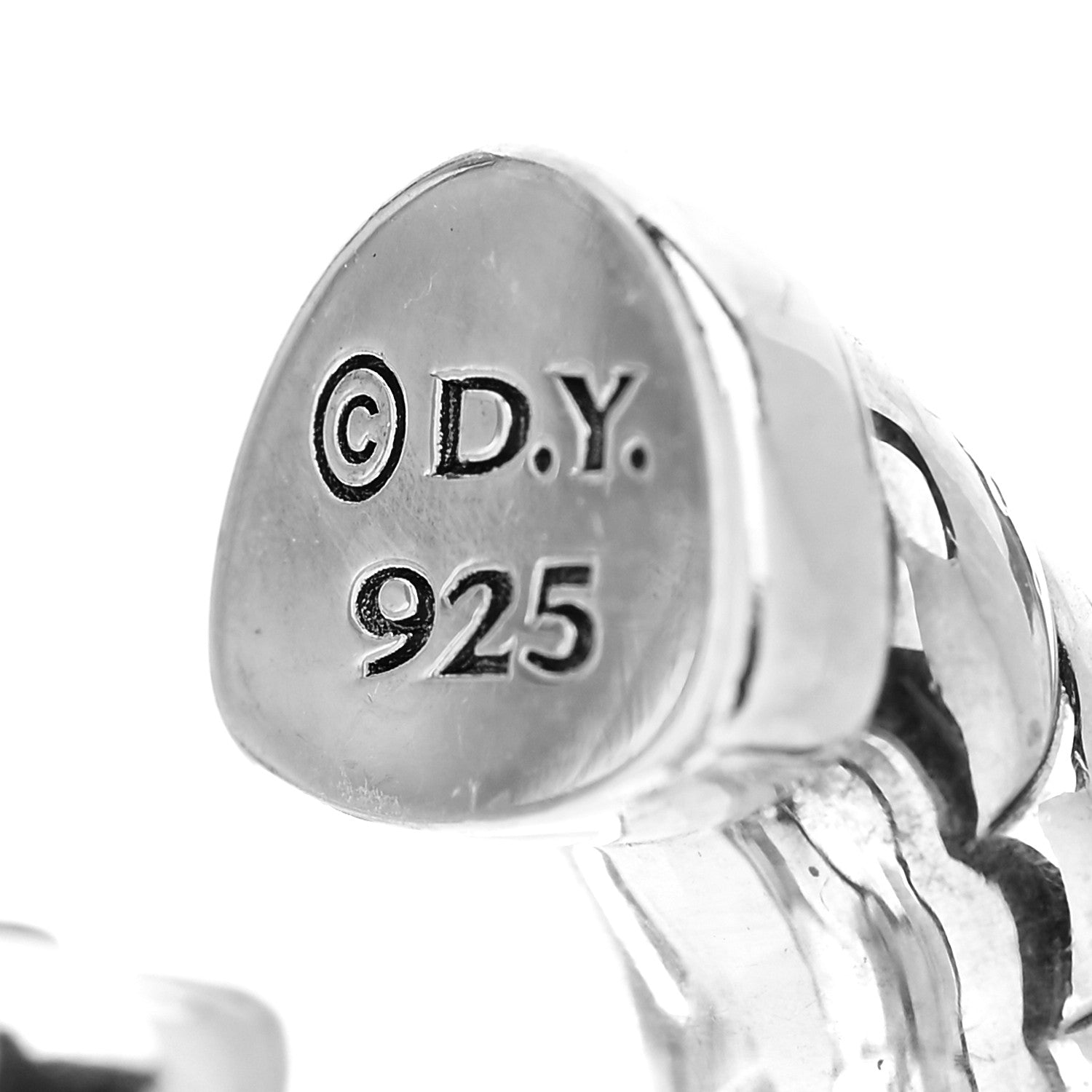 David Yurman Sterling Silver Sculpted Cable Classics Hoop Earrings 5 of 5