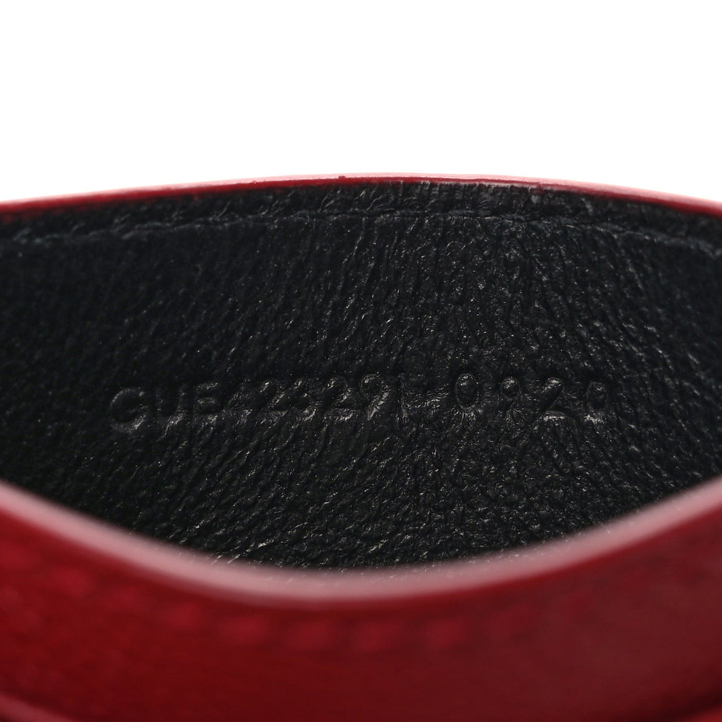 Grain De Poudre Matelasse Chevron Monogram Credit Card Case Opyum Red