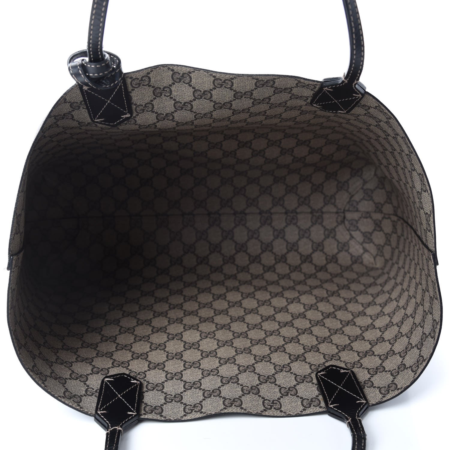 Gucci Calfskin GG Supreme Monogram Medium Reversible Tote Black 13 of 18