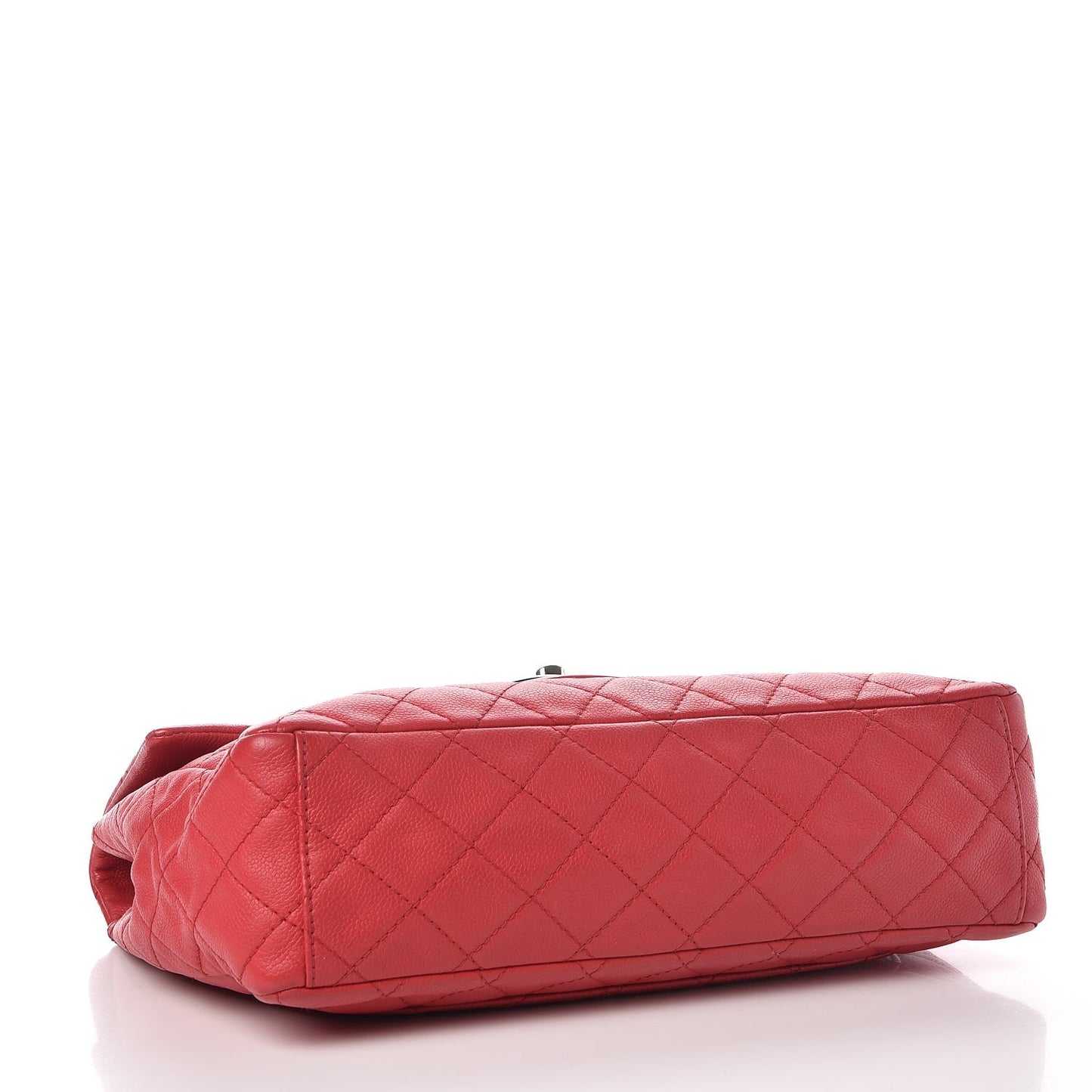 Washed Caviar Quilted Maxi Single Flap Fuchsia